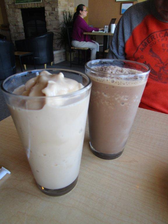 Chai Smoothie and Mocha Frosty jm